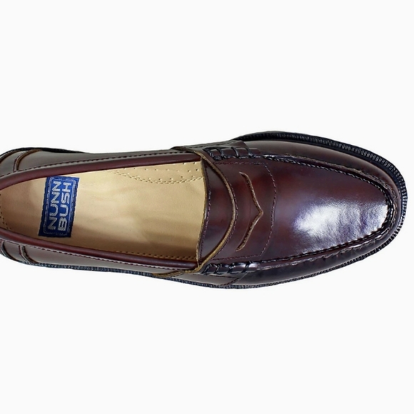 Nunn Bush® Lincoln Men's Penny Loafers Burgundy color - Picture 3 of 6